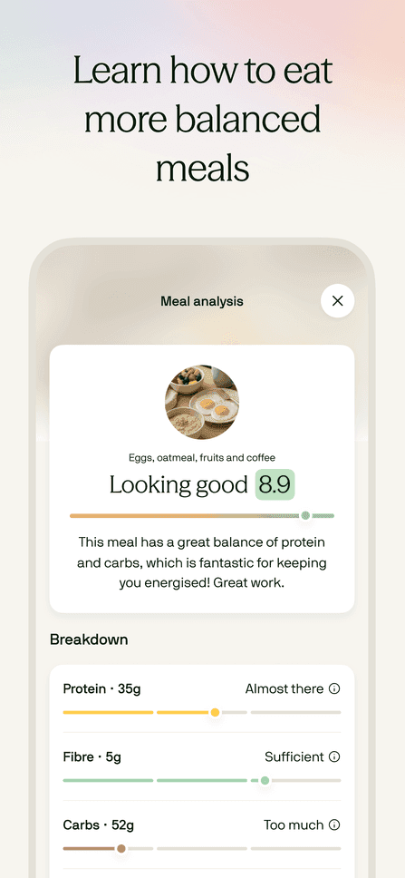 Voy: learn how to eat more balanced meals